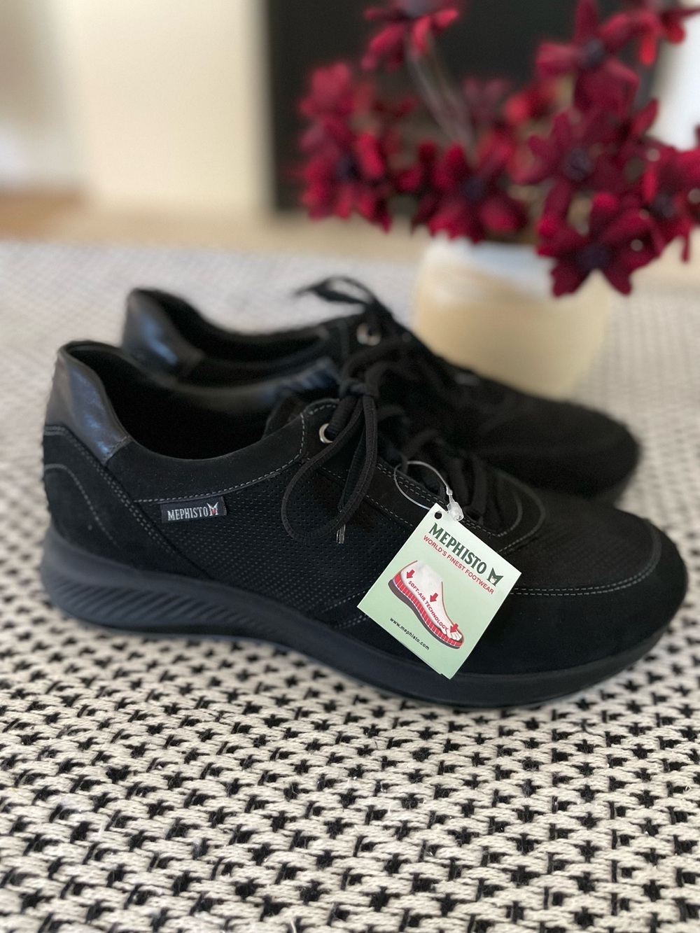 Mephisto Kelia 900 Black Suede Casual Shoes Sneakers Comfort Size 9
